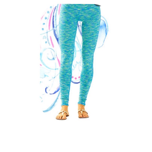 Lilly Pulitzer leggings-size small-blue/green - Picture 3 of 3